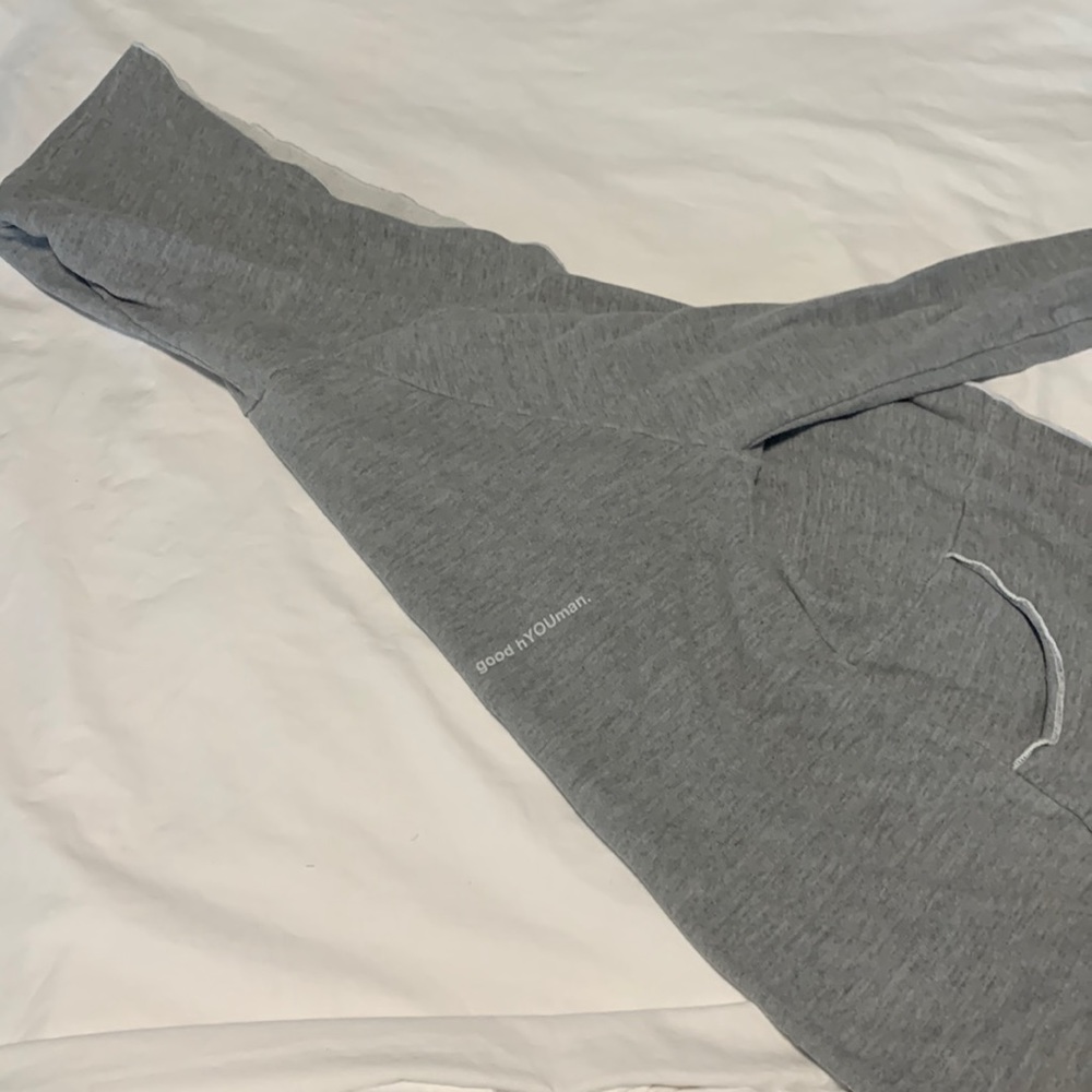 good hYOUman long grey hoodie